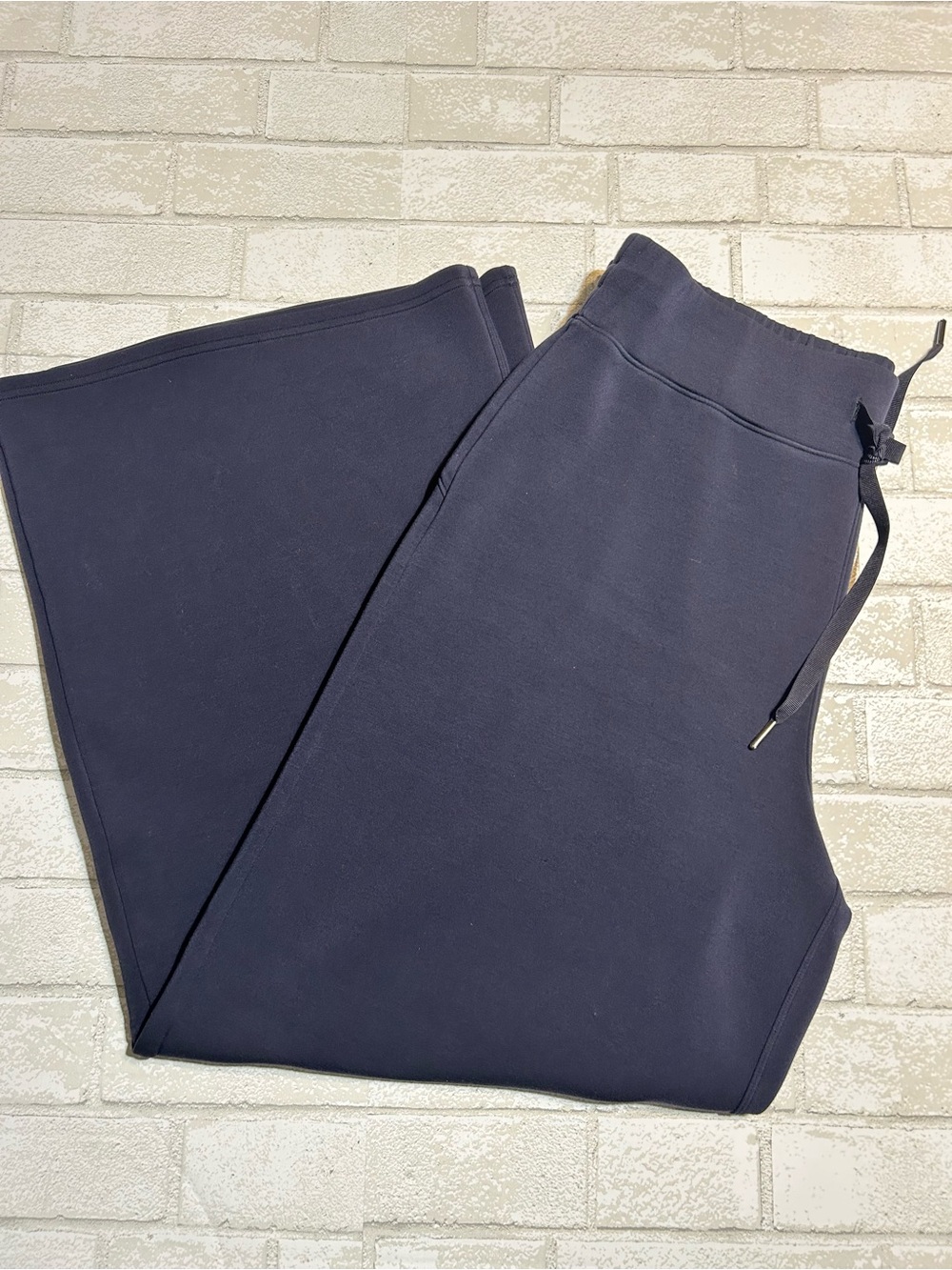 Spanx Air Essential Wide-Leg Lounge Pants - Navy Blue - Picture 2 of 9